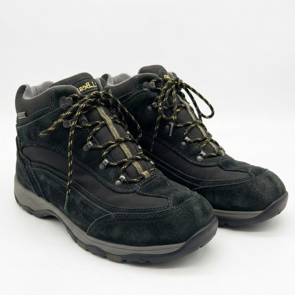L.L. Bean Hiking Boots Mens 12 Wide Black Waterproof Insulated Suede